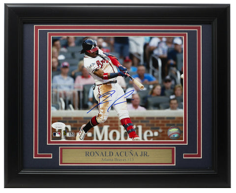 Ronald Acuna Jr. Signed Framed Atlanta Braves 8x10 Baseball Photo JSA ITP