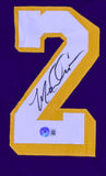 Michael Cooper Autographed Purple Pro Style Jersey-Beckett W Hologram *Black