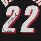 Clyde Drexler Trail Blazers Signed 1990-91 Mitchell & Ness Jersey w/Glide Insc
