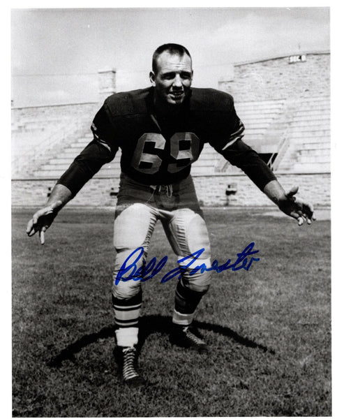 Packers Linebacker BILL FORESTER (d) Signed 8x10 Photo #2 AUTO - 4 x Pro Bowl