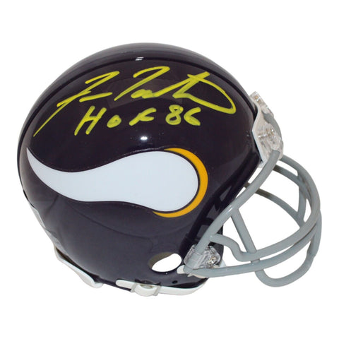 Fran Tarkenton Signed Minnesota Vikings VSR4 TB Mini Helmet Beckett 44017