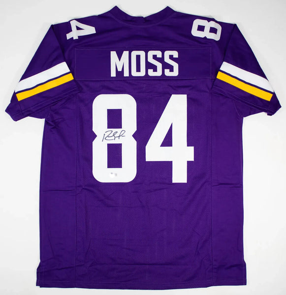 Randy Moss Signed Minnesota Vikings Jersey (Beckett) 6xPro Bowl Wide Receiver