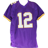 Randall Cunningham Autographed/Signed Pro Style XL Purple Jersey Beckett W 53210