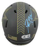 Cowboys Deion Sanders Signed STS IV Speed Mini Helmet W/ Case BAS Witnessed