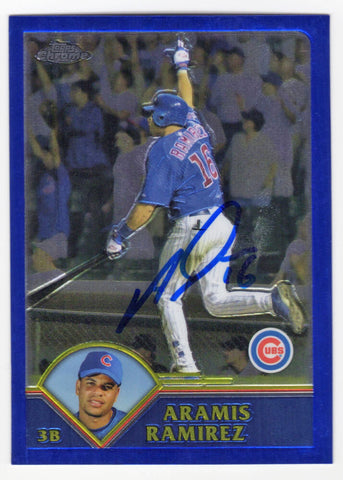 Aramis Ramirez Autographed Cubs 2003 Topps Traded Chrome Card #T112 -(SS COA)