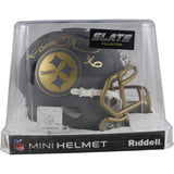 Jerome Bettis Autographed Pittsburgh Steelers Slate Mini Helmet Beckett 49224