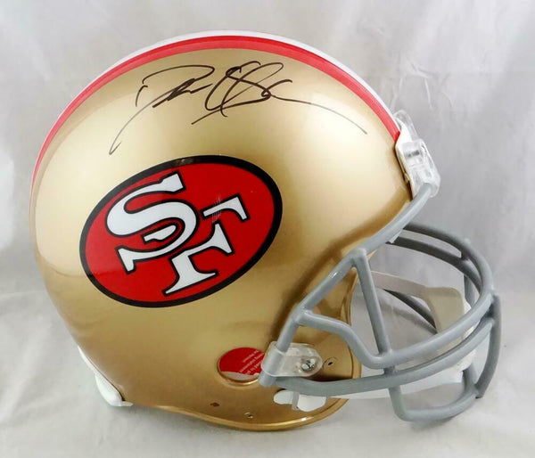 Deion Sanders Signed SF 49ers F/S TB Authentic Helmet - Beckett W Auth *Black