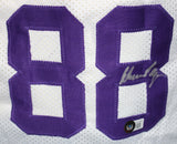 Purple People Eaters Signed Pro Style White XL Jersey 4 Sigs Beckett 37279