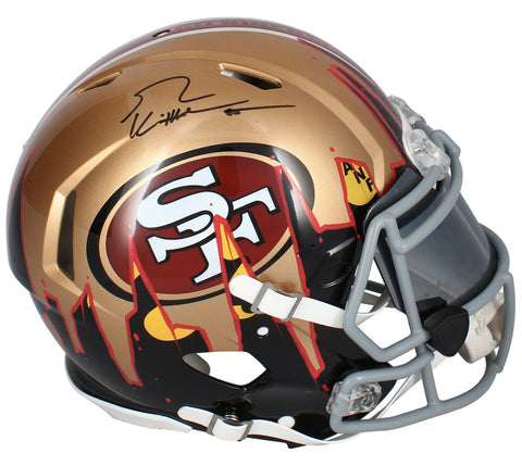George Kittle Autographed 49ers Custom Ripped Speed Helmet Beckett