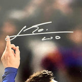 Autographed/Signed Lionel Leo Messi FC Barcelona 12x16 Photo Beckett BAS COA #2