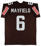 Baker Mayfield Authentic Signed Brown Pro Style Jersey Autographed BAS Witnessed