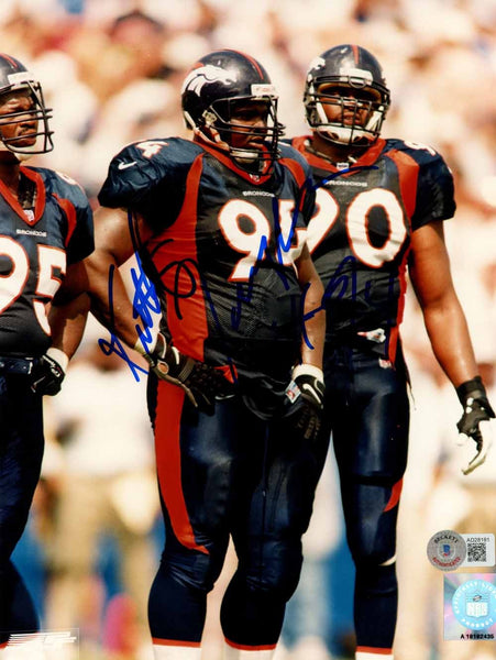 Keith Traylor Autographed/Signed Denver Broncos 8x10 Photo Beckett 50496