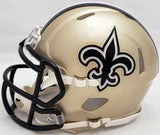 CHRIS OLAVE AUTOGRAPHED SIGNED SAINTS GOLD SPEED MINI HELMET BECKETT QR 206047