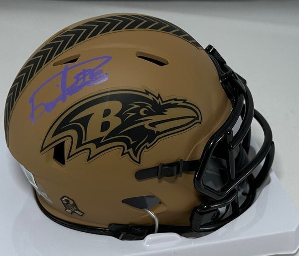 Ravens Run Back DERRICK HENRY Signed Riddell SALUTE Speed Mini Helmet AUTO - BAS