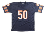 Mike Singletary Chicago Signed Navy Football Jersey JSA QR Hologram