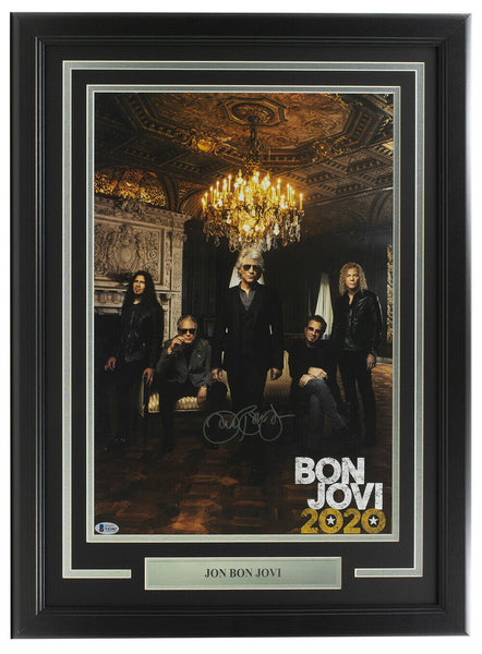 Jon Bon Jovi Signed Framed 13x19 Poster BAS