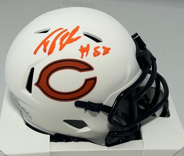 Bears Linebacker TJ EDWARDS Signed Riddell LUNAR Speed Mini Helmet AUTO - BAS