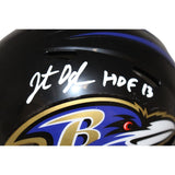 Jonathan Ogden Signed Baltimore Ravens Spd Mini Helmet Beckett 42281