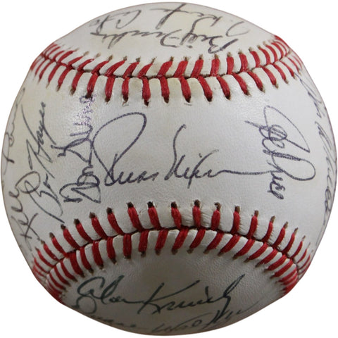 Cincinnati Reds 1983 Team Bench Soto + 22 Sigs Signed NL Baseball Beckett 56276
