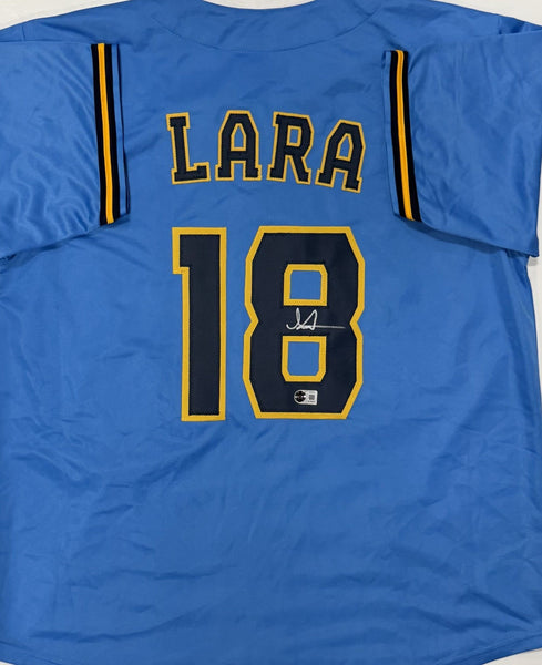 LUIS LARA Signed Custom Replica Alternate Brewers Jersey AUTO - BAS