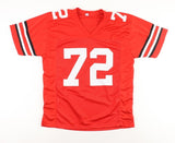 Tommy Togiai Signed Ohio State Buckeye Jersey (Playball Ink) Cleveland Browns DT