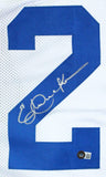 Eric Dickerson Autographed White Pro Style Jersey w/3 Insc.-Beckett W Hologram