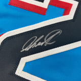 Autographed/Signed Jazz Chisholm Jr. Miami Blue Baseball Jersey JSA COA