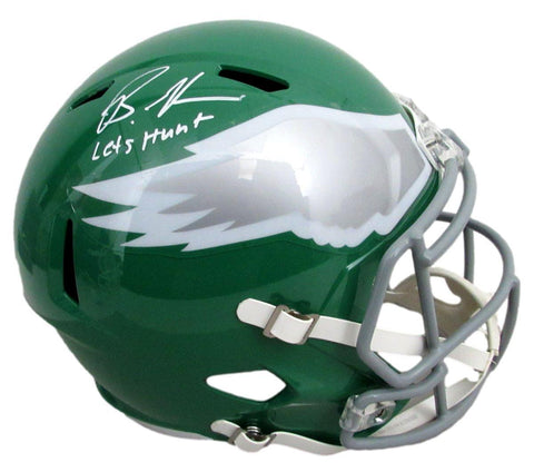 Brandon Graham Signed/Inscr Kelly Full Size Replica Helmet Eagles Beckett 193644