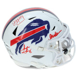 Jim Kelly, Andre Reed & Thomas Autographed Bills Speedflex Midi Helmet Beckett