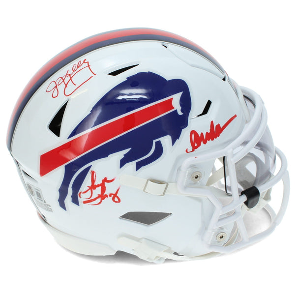 Jim Kelly, Andre Reed & Thomas Autographed Bills Speedflex Midi Helmet Beckett