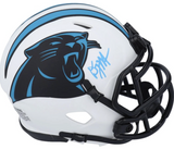 DJ MOORE Autographed Carolina Panthers Lunar Eclipse Mini Helmet FANATICS