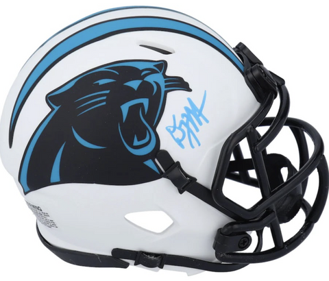 DJ MOORE Autographed Carolina Panthers Lunar Eclipse Mini Helmet FANATICS