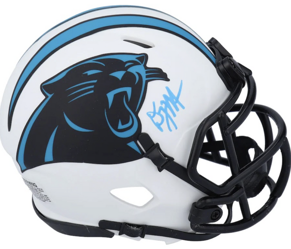 DJ MOORE Autographed Carolina Panthers Lunar Eclipse Mini Helmet FANATICS