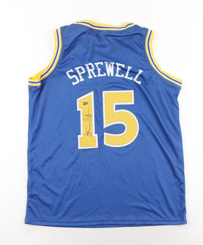 Latrell Sprewell Signed Golden State Warriors Jersey (Steiner) 4xAll Star Guard