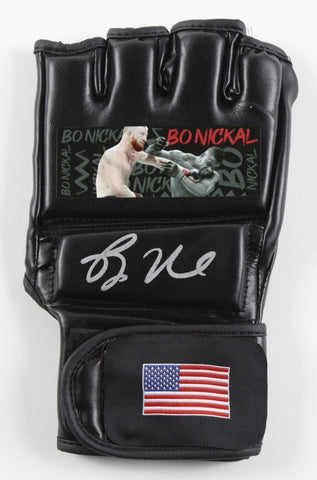 Bo Nickal Signed America UFC / MMA Fight Glove (Beckett) Ex-Penn State Wrestler
