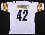 Morgan Burnett Signed Steelers White Jersey (TSE COA) Pittsburgh Strong Safety