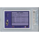 Ray Lewis Autographed 2004 Fleer Platinum #76 Trading Card Slab Beckett 53492