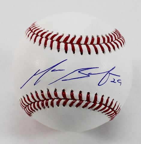 Michael Busch Signed M.L Baseball (Beckett) Chicago Cubs Star 1st Baseman