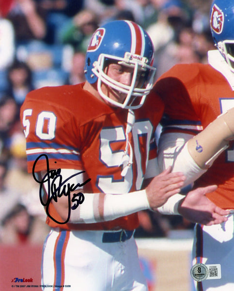 Jim Ryan Autographed/Signed Denver Broncos 8x10 Photo Beckett 57709