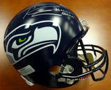 RUSSELL WILSON AUTO SEAHAWKS SB FULL SIZE HELMET SB CHAMPS SILVER RW HOLO 72351