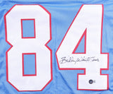 Billy Johnson Signed Houston Oilers White Shoes Jersey (Beckett) 3xPro Bowl W.R.