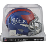 Michael Strahan Autographed New York Giants 24 Alt Mini Helmet Beckett 49850