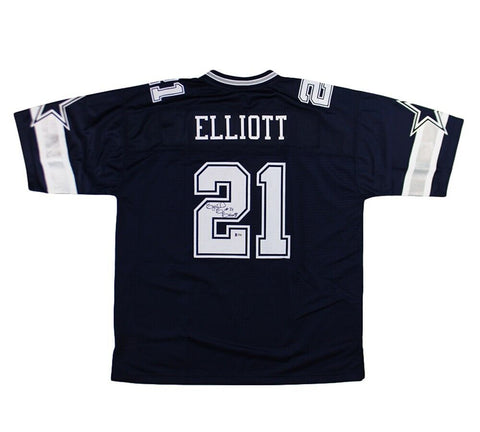 Ezekiel Elliott Signed Dallas Custom Blue Jersey