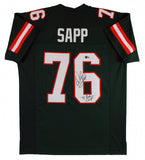 Warren Sapp Signed Miami Hurricanes Jersey Inscr "91 NATL Champs" (Beckett QR)