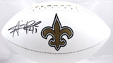 Alvin Kamara Autographed New Orleans Saints Logo Football - Beckett W Hologram