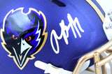 Rashod Bateman Autographed Baltimore Ravens ALT 24 Speed Mini Helmet - Beckett
