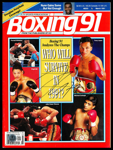 Julio Cesar Chavez Autographed Signed Magazine Beckett BAS QR #BM37843