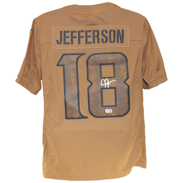 Justin Jefferson Autographed Minnesota Vikings Nike XL STS Jersey Beckett 52898
