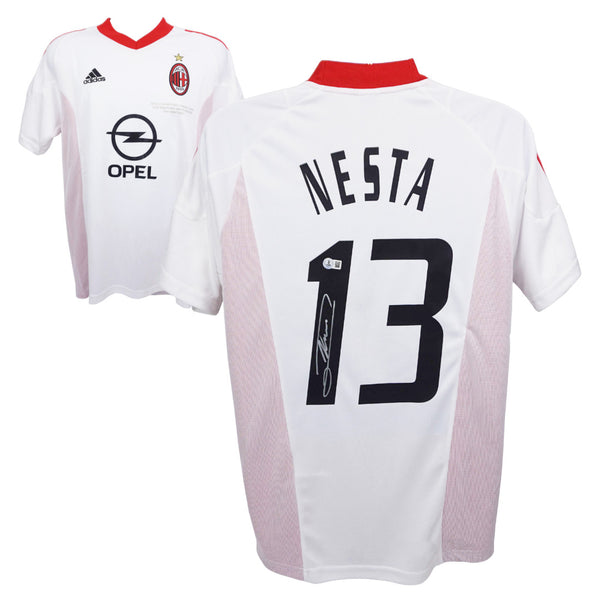 Alessandro Nesta Signed AC Milan Soccer Jersey #13 with Beckett Witness