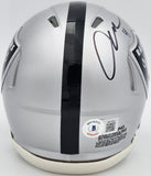 Aidan O'Connell Autographed Raiders Silver Mini Helmet Beckett Witness W975612
